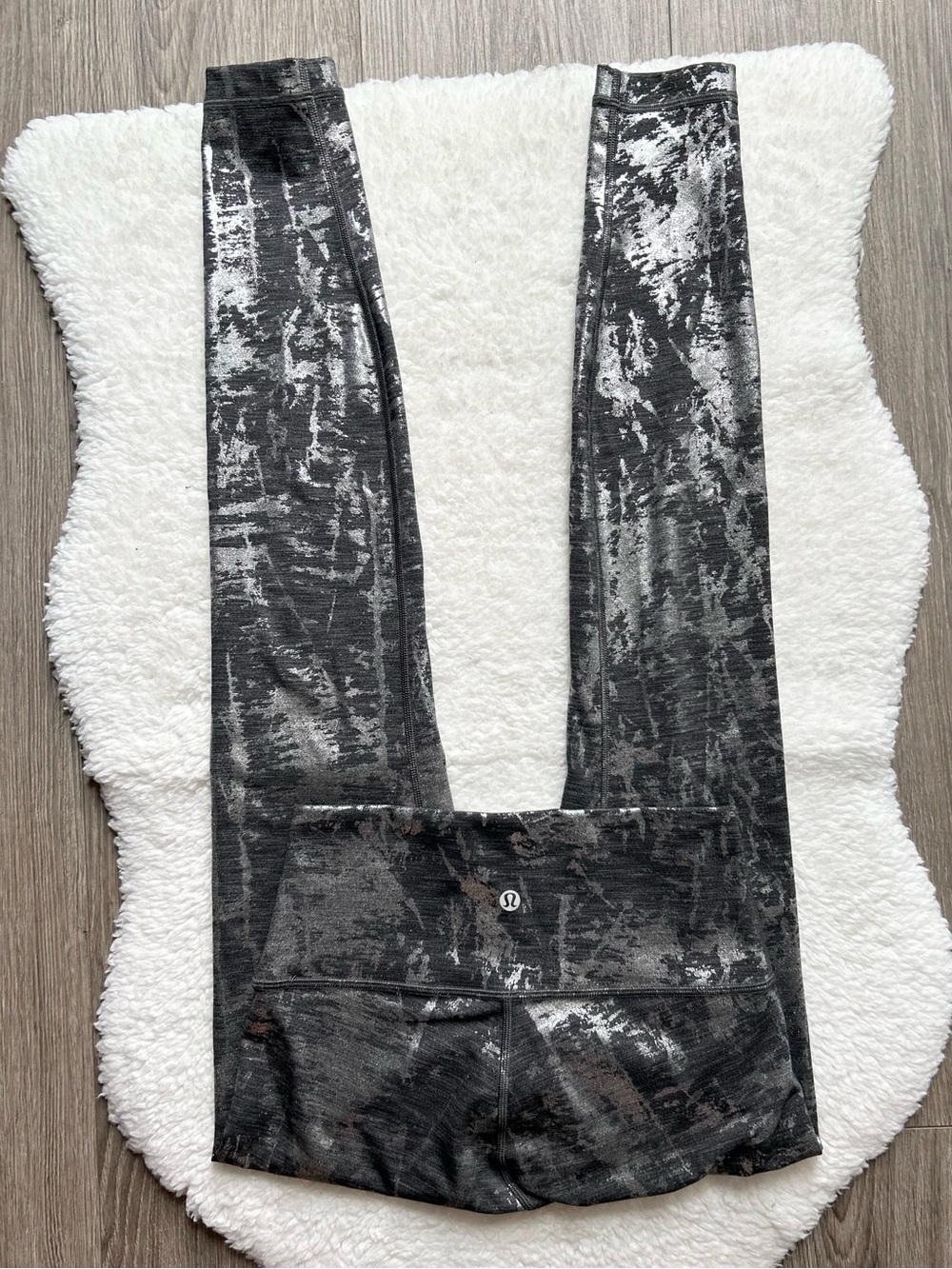 Lululemon Crinkle High Shine Silver Foul Wunder Under High-Rise Leggings